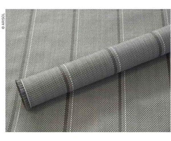 Tenttapijt Arisol standaard, grijs B250xL500cm, gestreept, 300g/m²